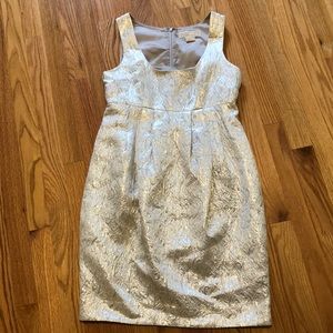 Michael Kors Jacquard Looking Silver Dress